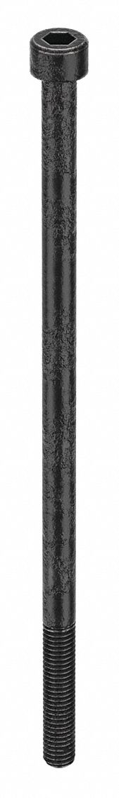 Socket Head Cap Screw: M6x1.00 Thread Size, 140 mm Lg, Std, Black Oxide, Alloy Steel, 10 PK