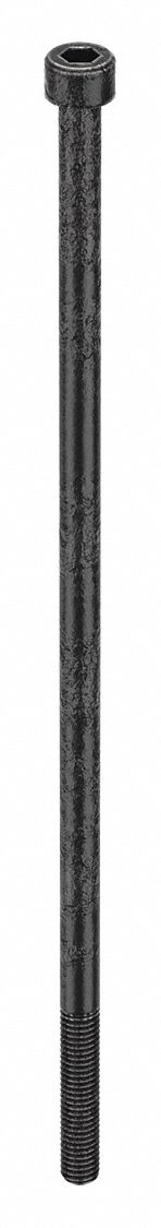 Socket Head Cap Screw: M6x1.00 Thread Size, 180 mm Lg, Std, Black Oxide, Alloy Steel, 10 PK