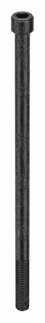 Socket Head Cap Screw: M12x1.75 Thread Size, 260 mm Lg, Std, Black Oxide, Alloy Steel, 5 PK