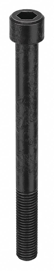 SOCKET HEAD CAP SCREW, M18-2.5 THREAD, 200MM L, STANDARD, BLACK OXIDE, STEEL, CLASS 12.9, 5 PK