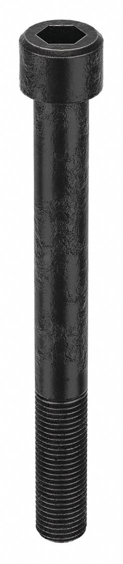 Socket Head Cap Screw: M22x2.50 Thread Size, 210 mm Lg, Std, Black Oxide, Alloy Steel, Class 12.9