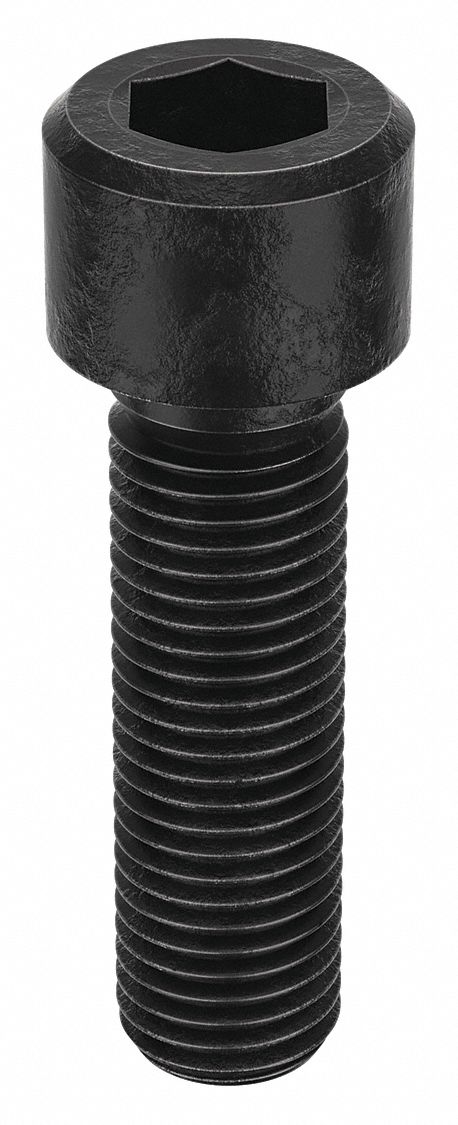 Socket Head Cap Screw: M24x3.00 Thread Size, 85 mm Lg, Std, Black Oxide, Alloy Steel, 5 PK