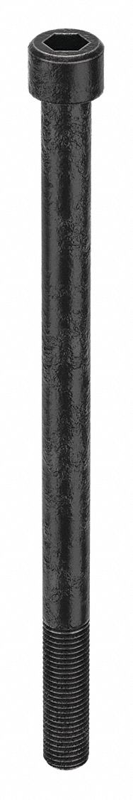 Socket Head Cap Screw: M24x3.00 Thread Size, 380 mm Lg, Std, Black Oxide, Alloy Steel, Class 12.9