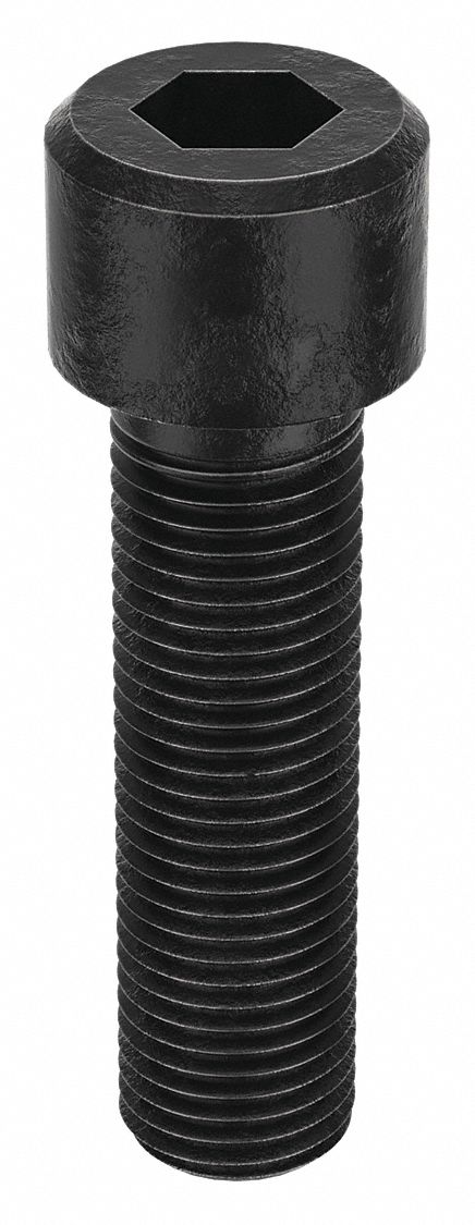 Socket Head Cap Screw: M27x3.00 Thread Size, 100 mm Lg, Std, Black Oxide, Alloy Steel, 5 PK