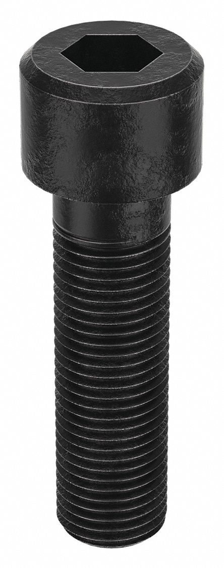 Socket Head Cap Screw: M33x3.50 Thread Size, 120 mm Lg, Std, Black Oxide, Alloy Steel, Class 12.9
