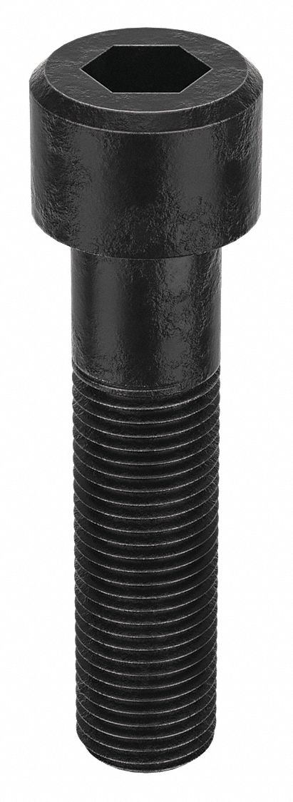 Socket Head Cap Screw: M33x3.50 Thread Size, 140 mm Lg, Std, Black Oxide, Alloy Steel, Class 12.9
