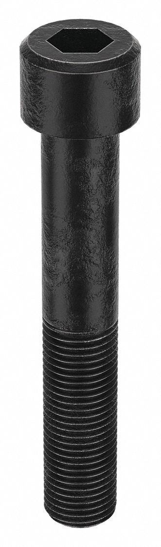 Socket Head Cap Screw: M33x3.50 Thread Size, 200 mm Lg, Std, Black Oxide, Alloy Steel, Class 12.9