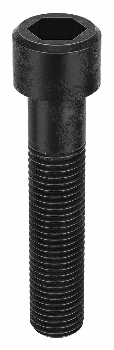 Socket Head Cap Screw: M16x1.50 Thread Size, 80 mm Lg, Std, Black Oxide, Alloy Steel, 5 PK