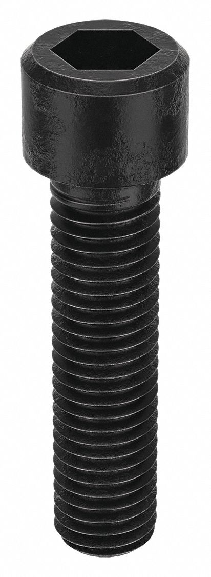Socket Head Cap Screw: M12x1.25 Thread Size, 50 mm Lg, Std, Black Oxide, Alloy Steel, 25 PK