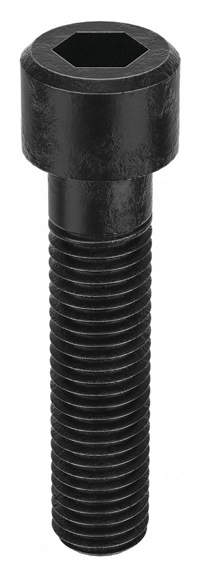 Socket Head Cap Screw: M18x1.50 Thread Size, 80 mm Lg, Std, Black Oxide, Alloy Steel, 5 PK