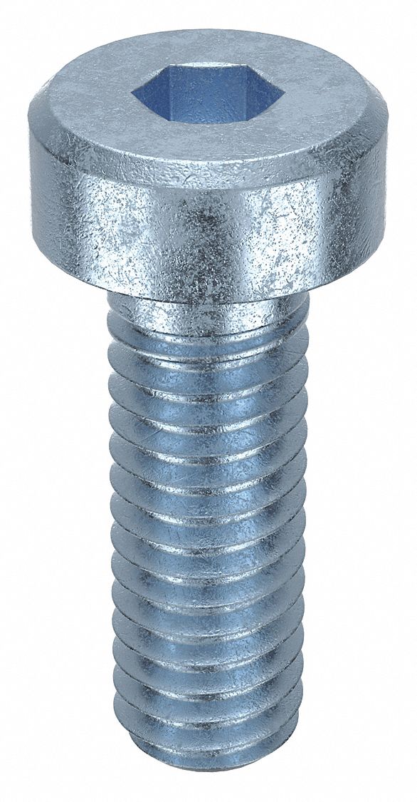 Socket Head Cap Screw: M4x0.70 Thread Size, 12 mm Lg, Low-Profile Std, Zinc Plated, 100 PK