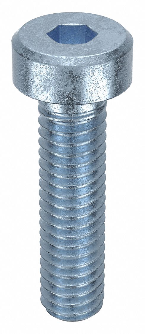 Socket Head Cap Screw: M4x0.70 Thread Size, 16 mm Lg, Low-Profile Std, Zinc Plated, 100 PK