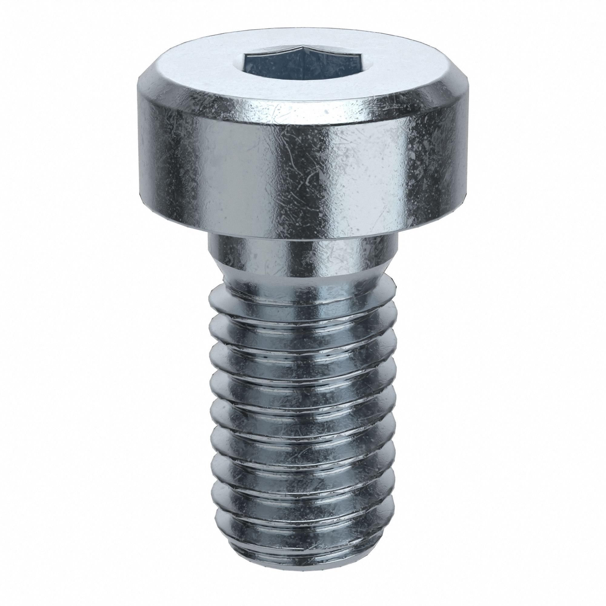 Socket Head Cap Screw: M5x0.80 Thread Size, 10 mm Lg, Low-Profile Std, Zinc Plated, 100 PK