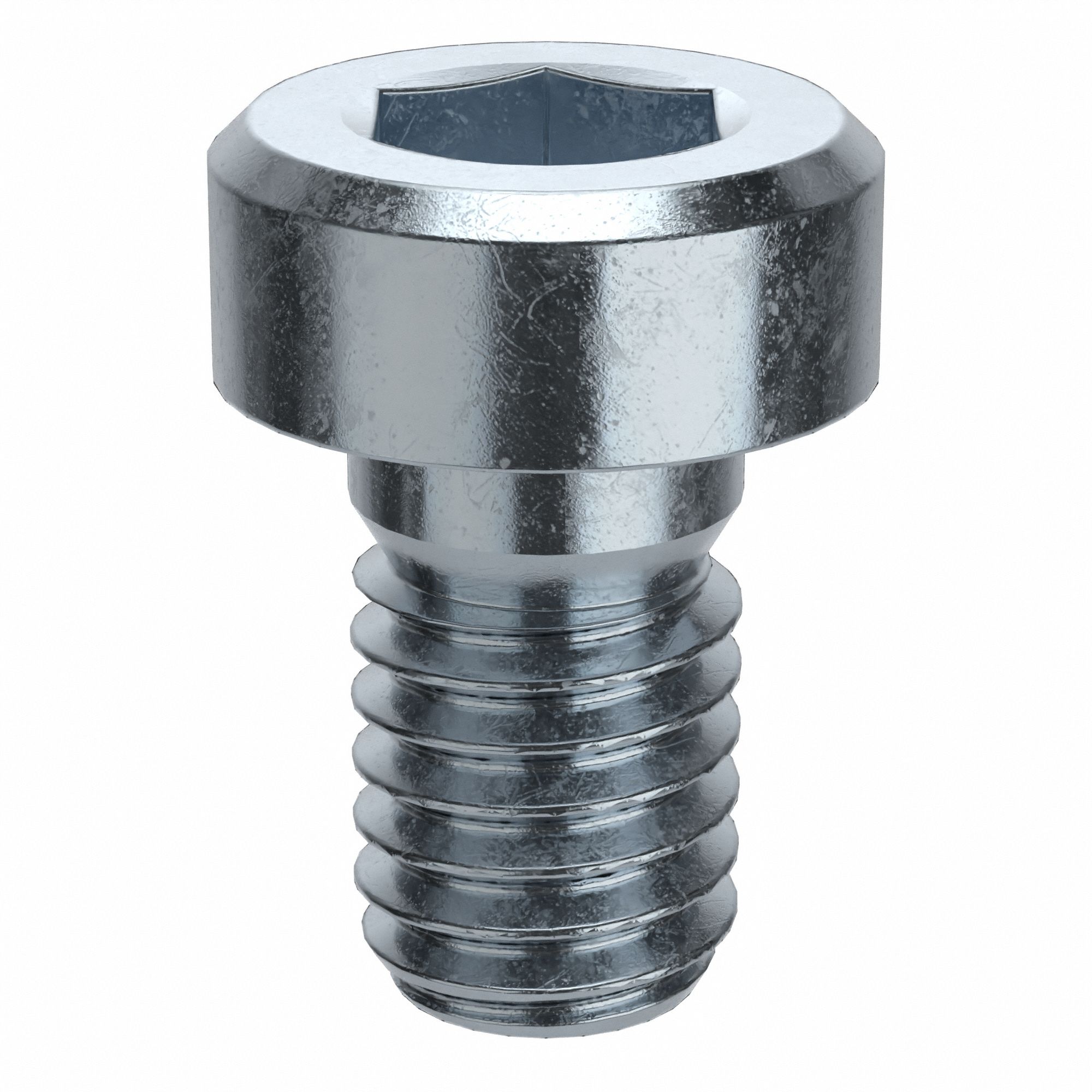 Socket Head Cap Screw: M6x1.00 Thread Size, 10 mm Lg, Low-Profile Std, Zinc Plated, 100 PK