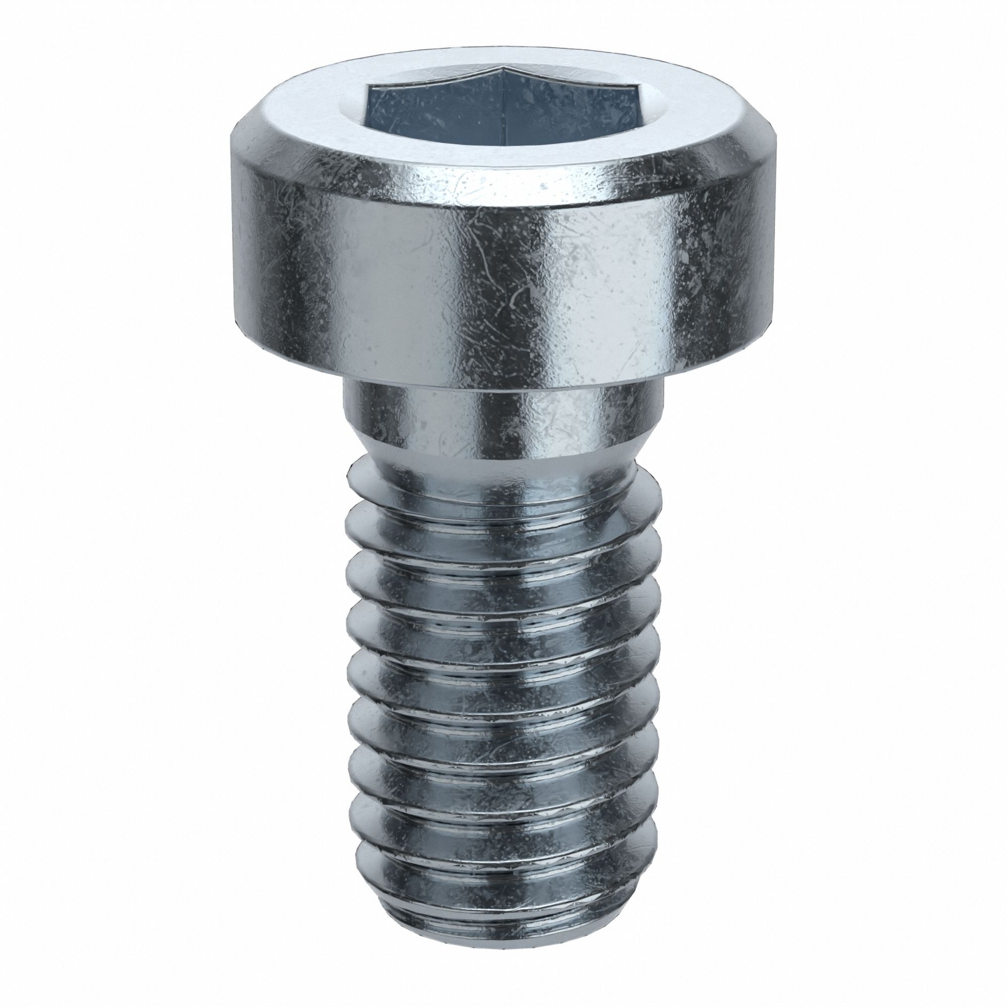 Socket Head Cap Screw: M6x1.00 Thread Size, 12 mm Lg, Low-Profile Std, Zinc Plated, 100 PK