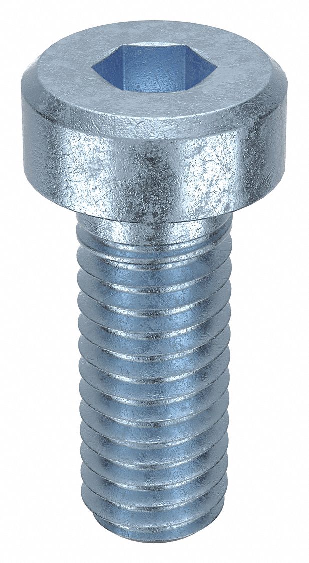 Socket Head Cap Screw: M6x1.00 Thread Size, 16 mm Lg, Low-Profile Std, Zinc Plated, 100 PK