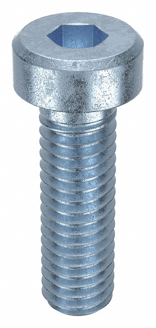 Socket Head Cap Screw: M6x1.00 Thread Size, 20 mm Lg, Low-Profile Std, Zinc Plated, 100 PK