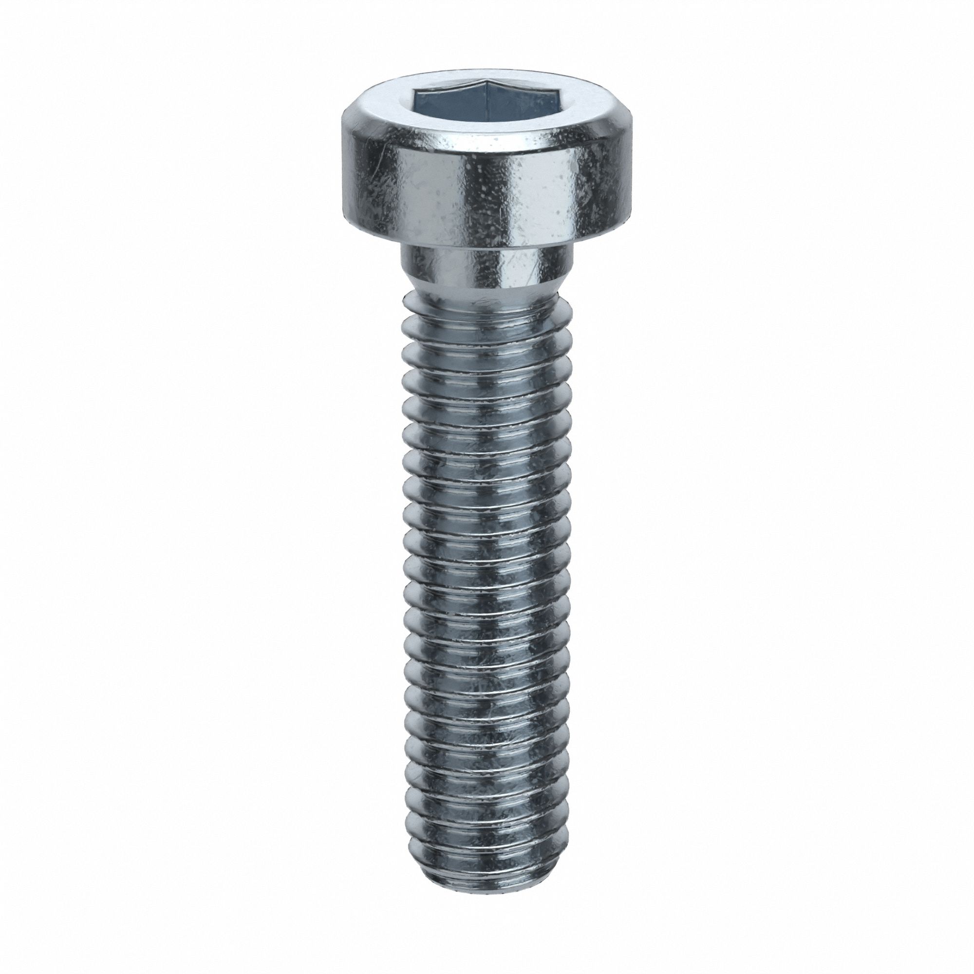 Socket Head Cap Screw: M6x1.00 Thread Size, 25 mm Lg, Low-Profile Std, Zinc Plated, 100 PK