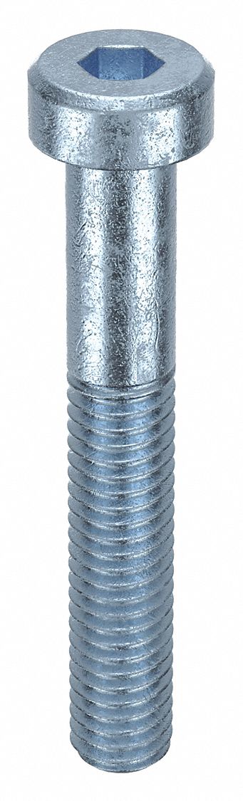 Socket Head Cap Screw: M6x1.00 Thread Size, 40 mm Lg, Low-Profile Std, Zinc Plated, 100 PK
