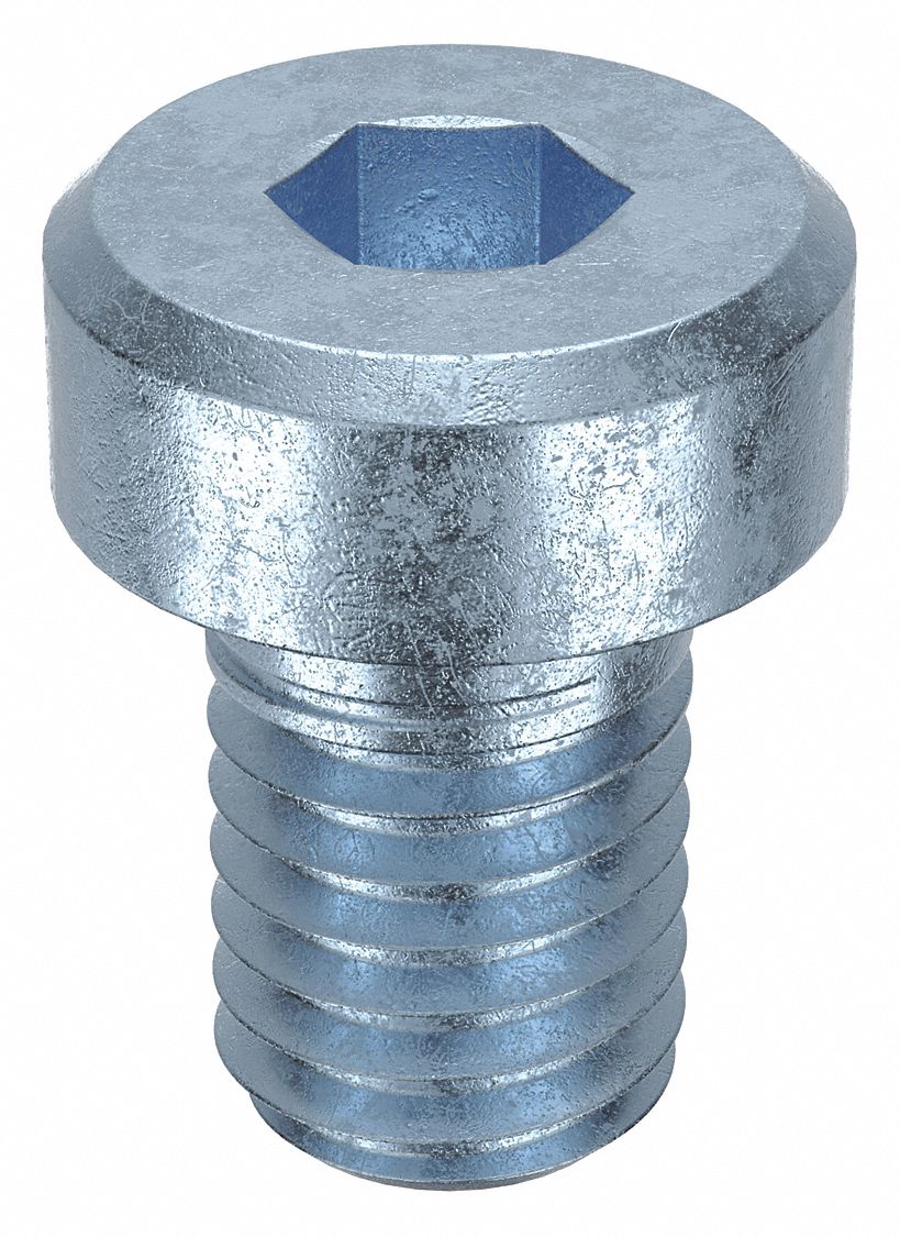 Socket Head Cap Screw: M8x1.25 Thread Size, 12 mm Lg, Low-Profile Std, Zinc Plated, 100 PK