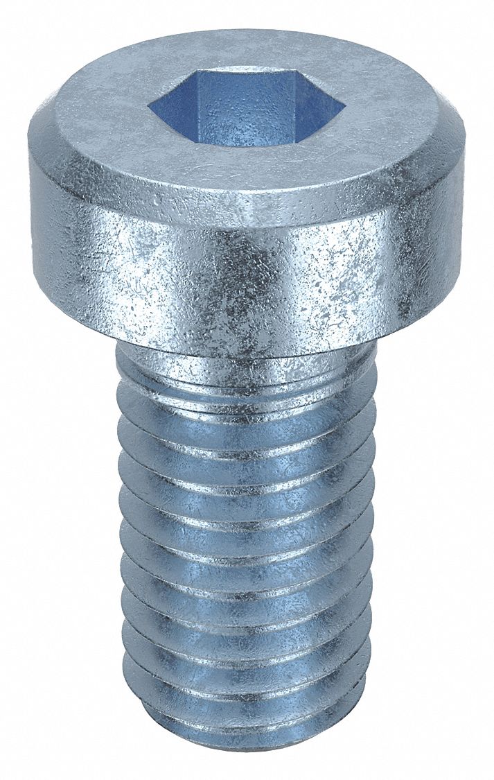 Socket Head Cap Screw: M8x1.25 Thread Size, 16 mm Lg, Low-Profile Std, Zinc Plated, 100 PK