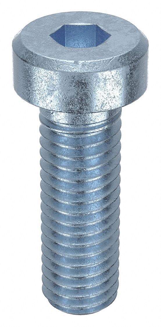 Socket Head Cap Screw: M8x1.25 Thread Size, 25 mm Lg, Low-Profile Std, Zinc Plated, 100 PK