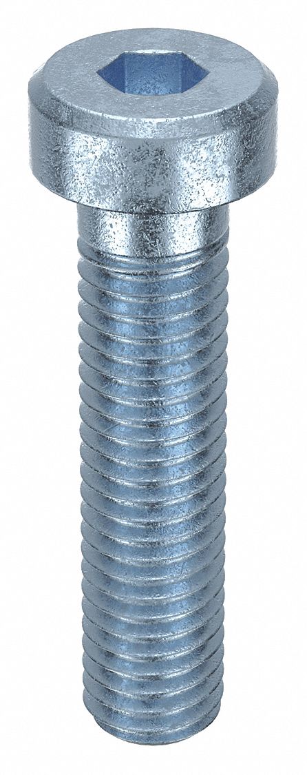 Socket Head Cap Screw: M8x1.25 Thread Size, 35 mm Lg, Low-Profile Std, Zinc Plated, 100 PK