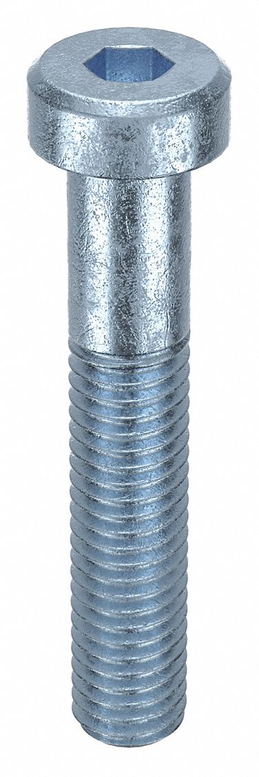 Socket Head Cap Screw: M8x1.25 Thread Size, 45 mm Lg, Low-Profile Std, Zinc Plated, 100 PK