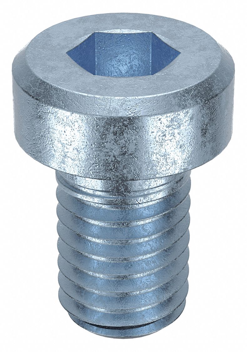Socket Head Cap Screw: M10x1.50 Thread Size, 16 mm Lg, Low-Profile Std, Zinc Plated, 100 PK