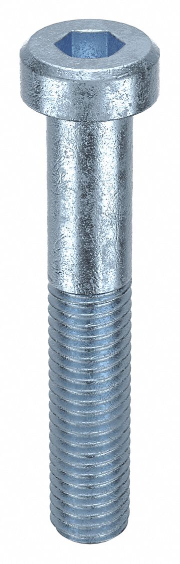 Socket Head Cap Screw: M10x1.50 Thread Size, 60 mm Lg, Low-Profile Std, Zinc Plated, 50 PK