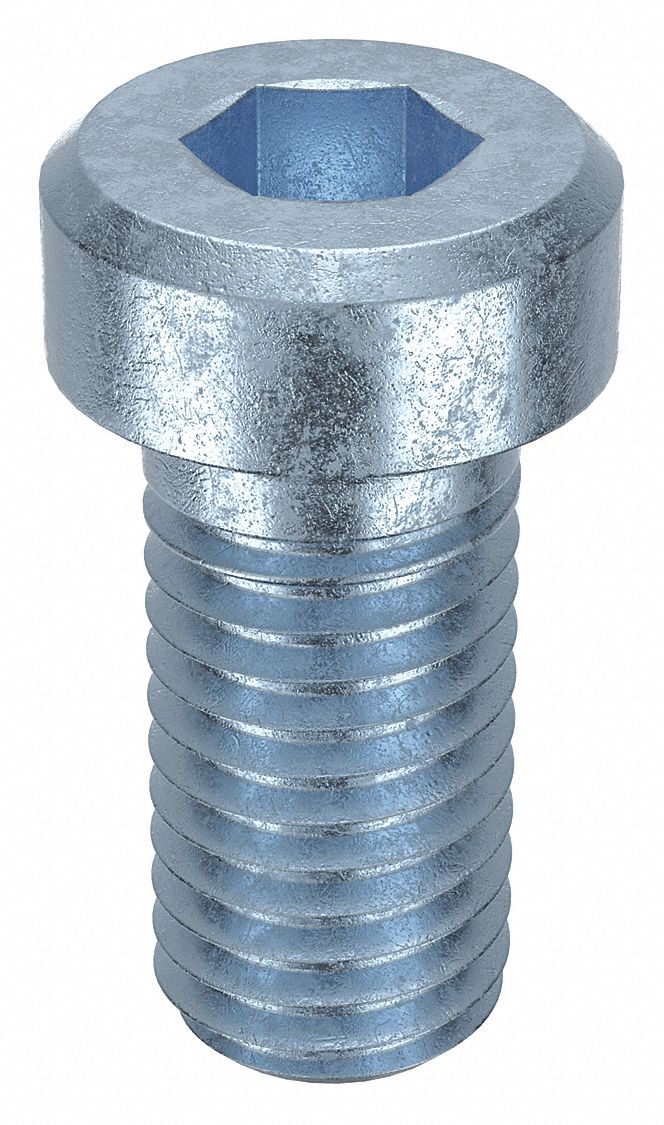 Socket Head Cap Screw: M12x1.75 Thread Size, 25 mm Lg, Low-Profile Std, Zinc Plated, 50 PK
