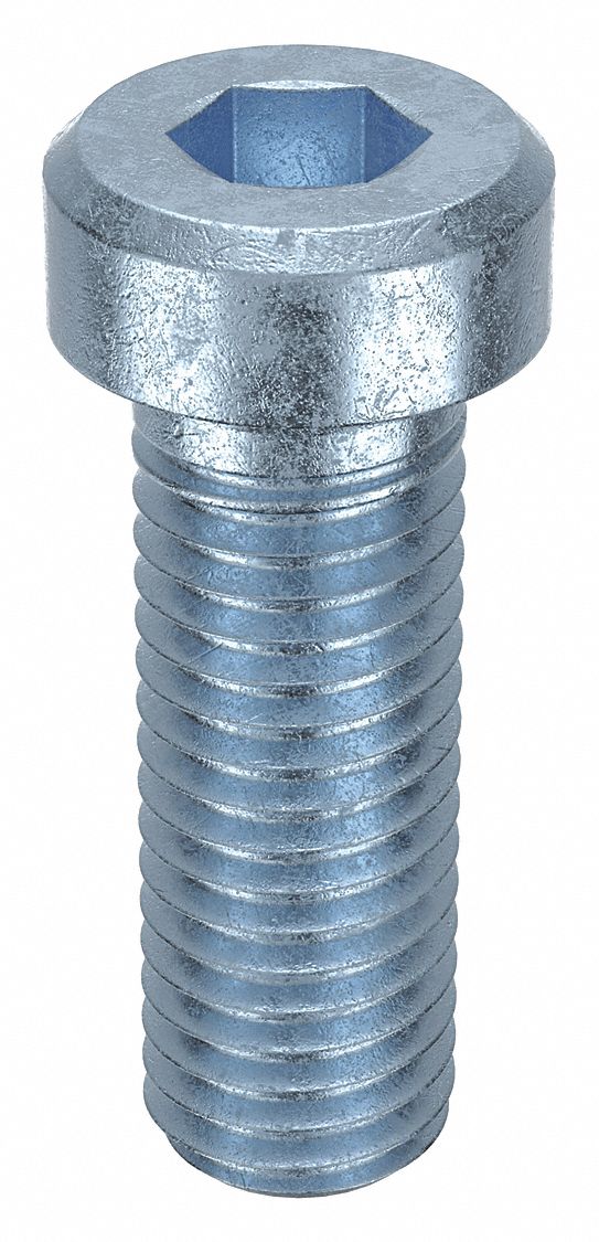 Socket Head Cap Screw: M12x1.75 Thread Size, 35 mm Lg, Low-Profile Std, Zinc Plated, 50 PK
