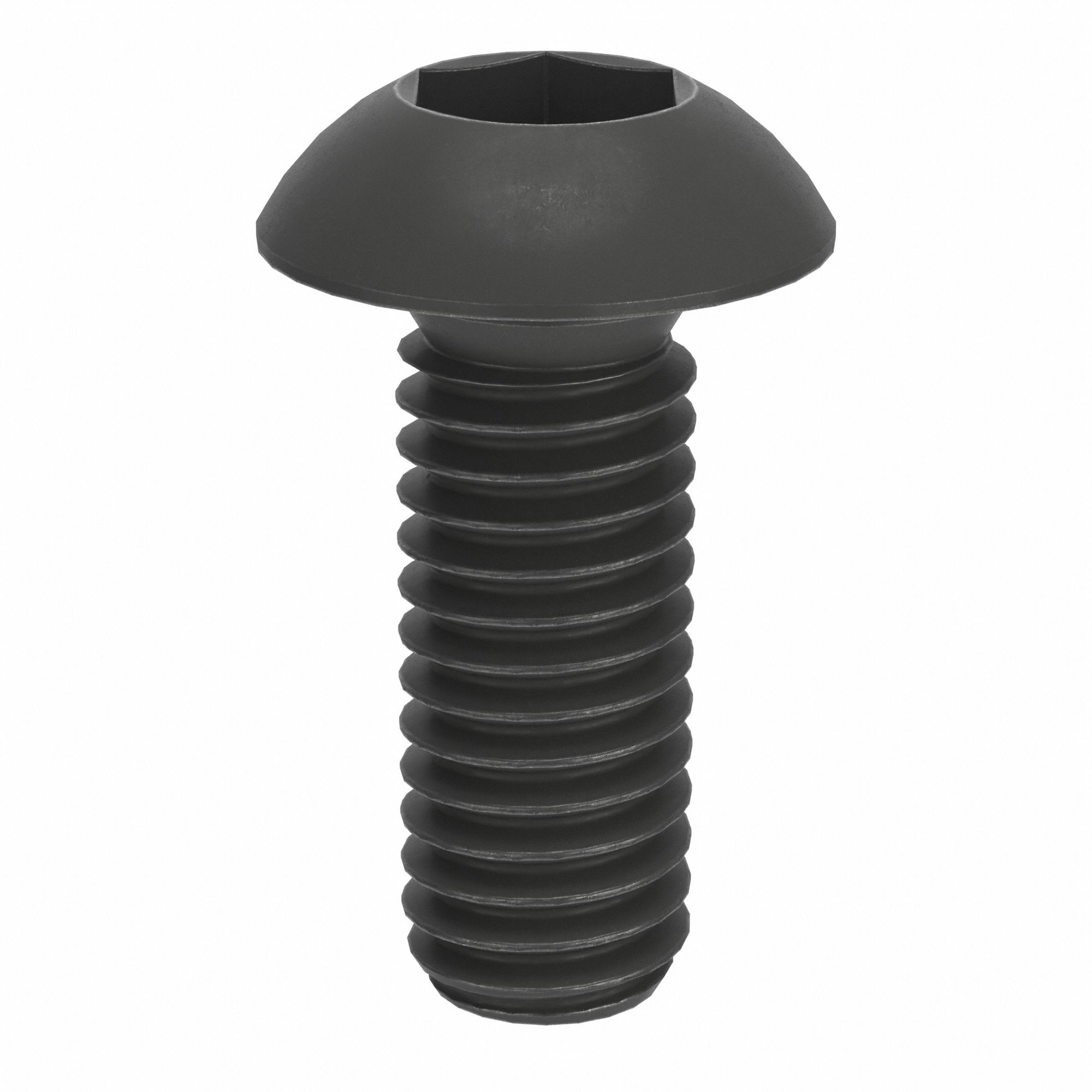 Socket Head Cap Screw: M3x0.50 Thread Size, 8 mm Lg, Button, Black Oxide, Alloy Steel, 100 PK
