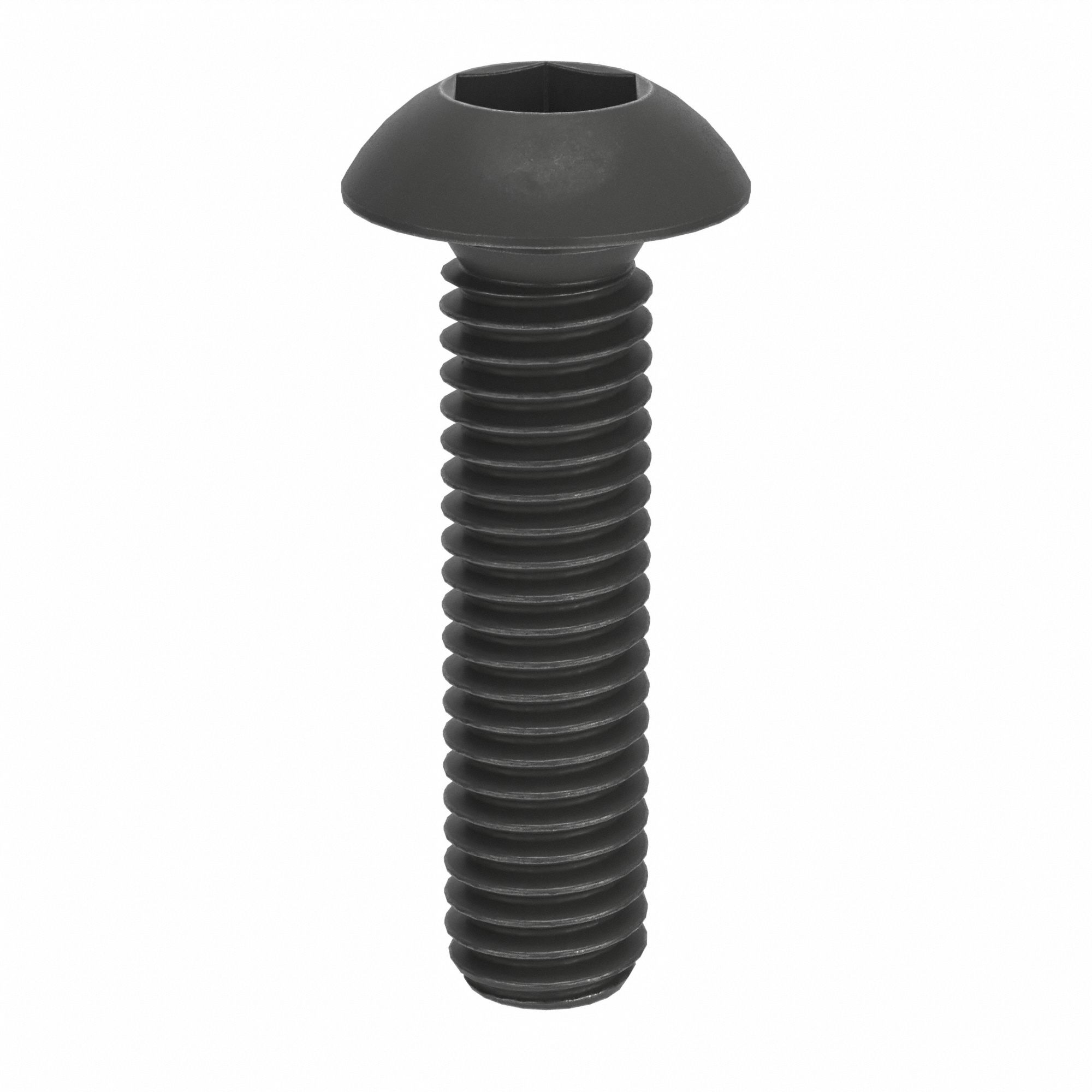 Socket Head Cap Screw: M3x0.50 Thread Size, 12 mm Lg, Button, Black Oxide, Alloy Steel, 100 PK