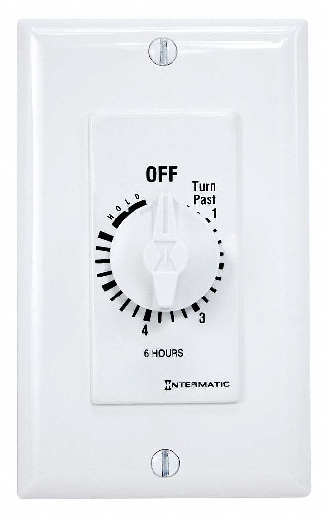 INTERMATIC Spring-Wound Timer: 0 to 6 hr, White, Hold Feature, 20 A Max ...