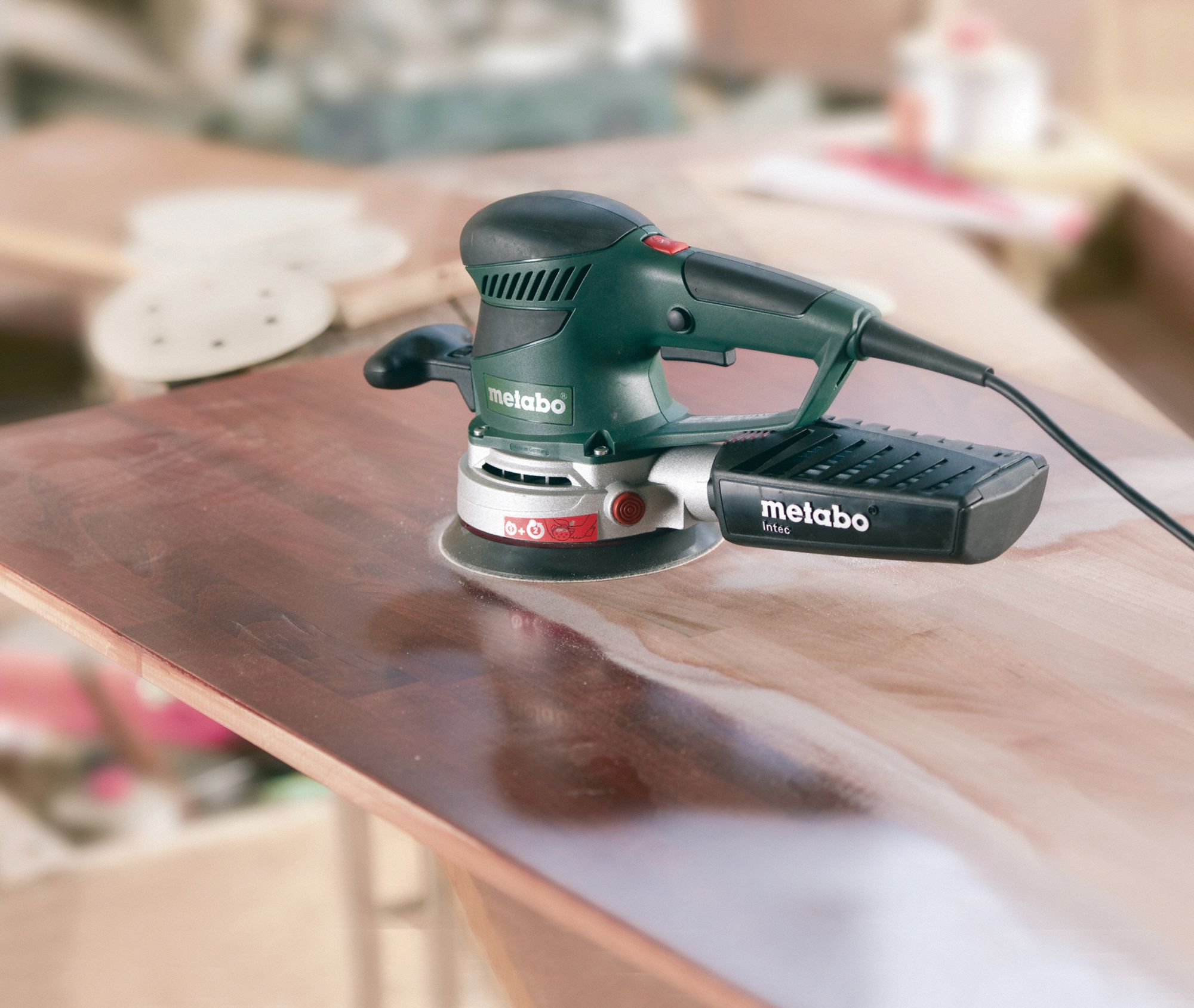 METABO Random Orbital Sander, Corded, HookandLoop, 6 in Pad Size, 3.4