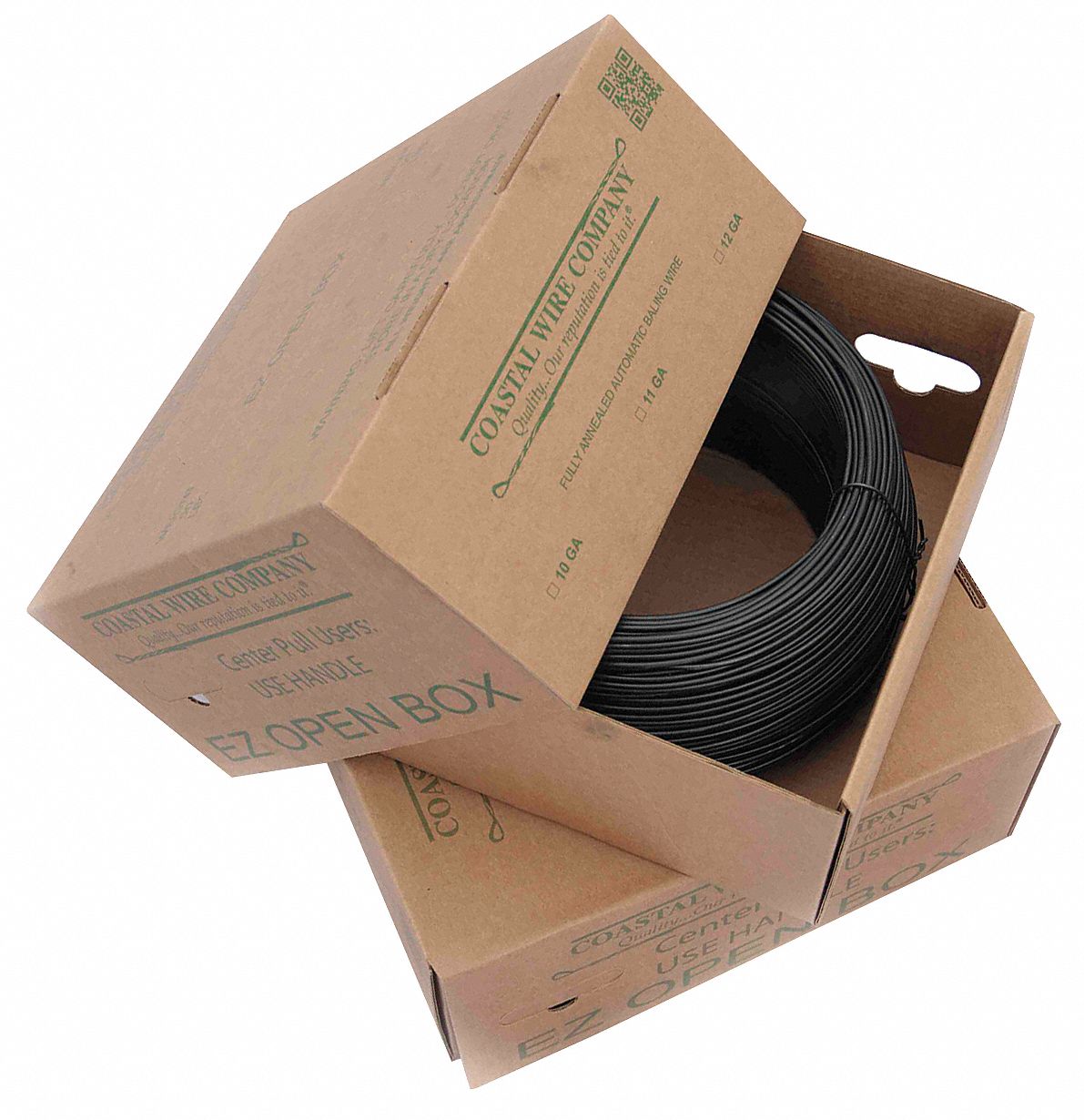 Baling Wire: Spool, Oiled, 11 ga Wire Gauge, 0.121 in Wire Dia, 1,287 ft Lg, Black