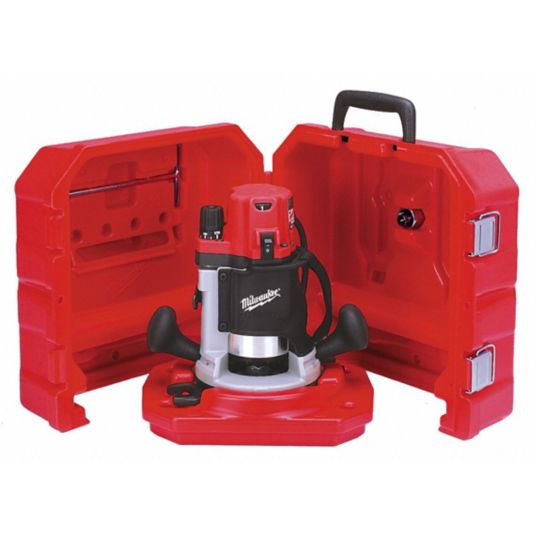 MILWAUKEE Router MidSize, Fixed Base, 2.25 hp, Variable Speed, 24,000 RPM, 1/4 in_1/2 in