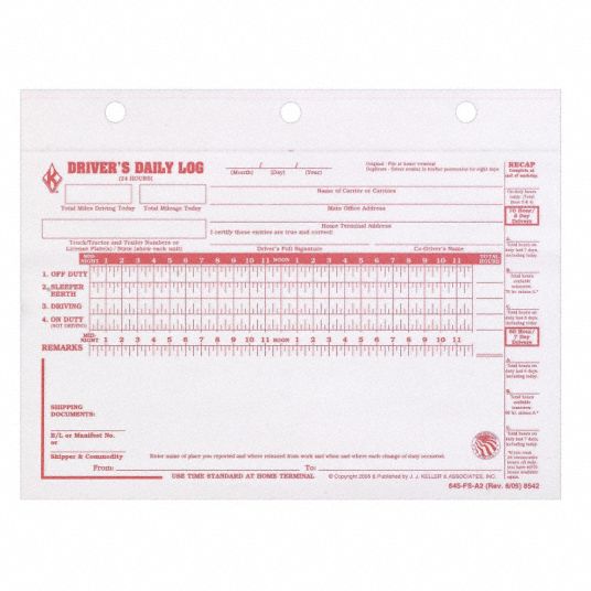 JJ Keller 5-In-1 Duplicate Driver′s Daily Logbooks