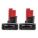 REDLITHIUM BATTERY, 12V, 3 AH, LI-ION, 2-PK, FOR M12 CORDLESS TOOLS