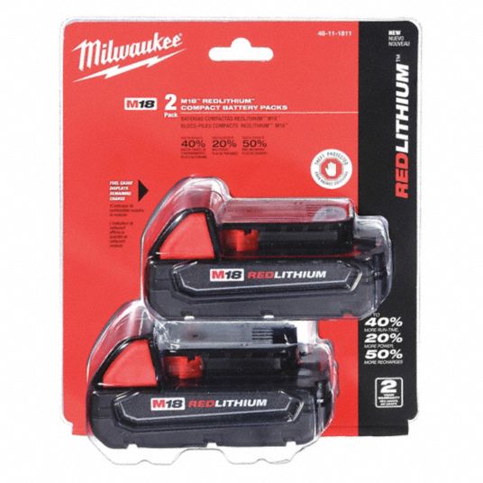 Milwaukee M18 REDLITHIUM Battery 38D761 48 11 1811 Grainger