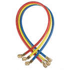 HOSE, RUBBER, 72 IN, ¼ IN FLARE, 800/4000 PSI, 45 ° , -20 °  TO 180 °  F, BLUE, FOR R-410A