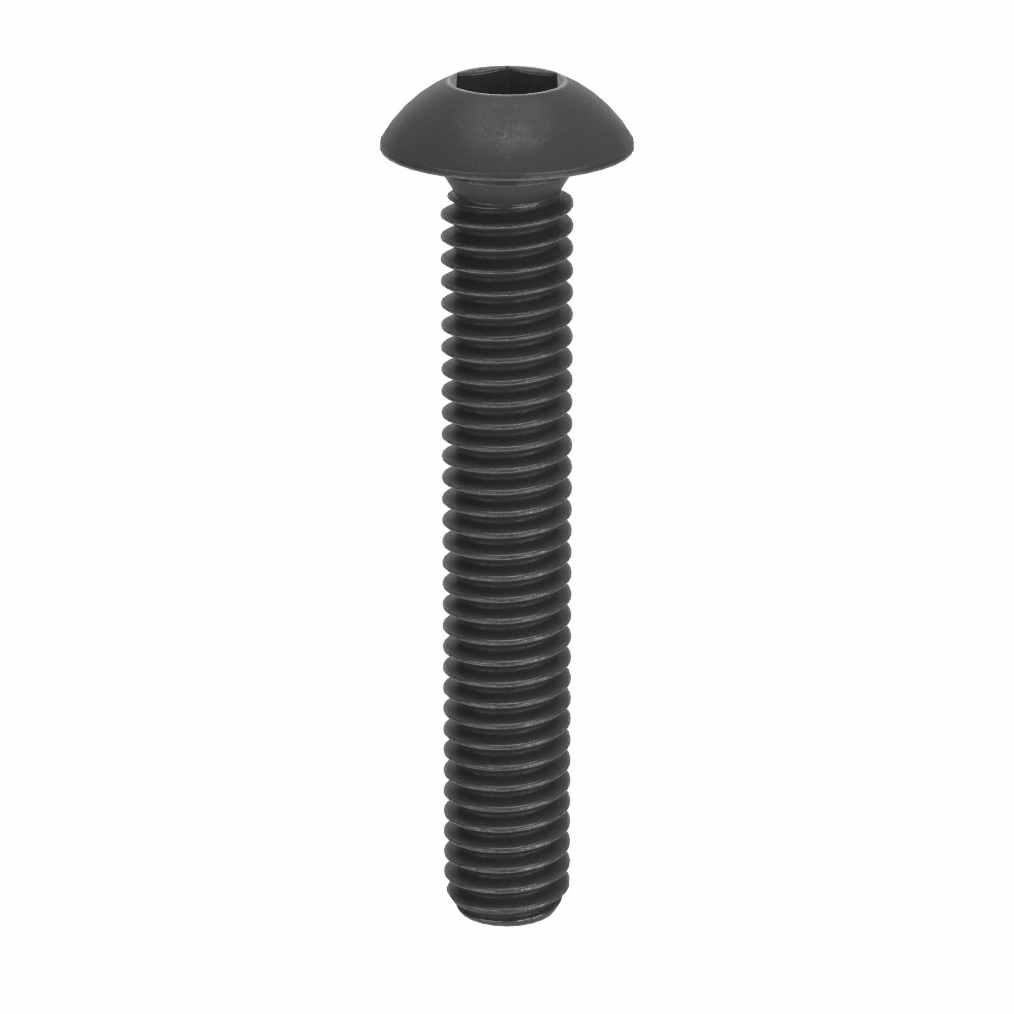Socket Head Cap Screw: M4x0.70 Thread Size, 25 mm Lg, Button, Black Oxide, Alloy Steel, 100 PK