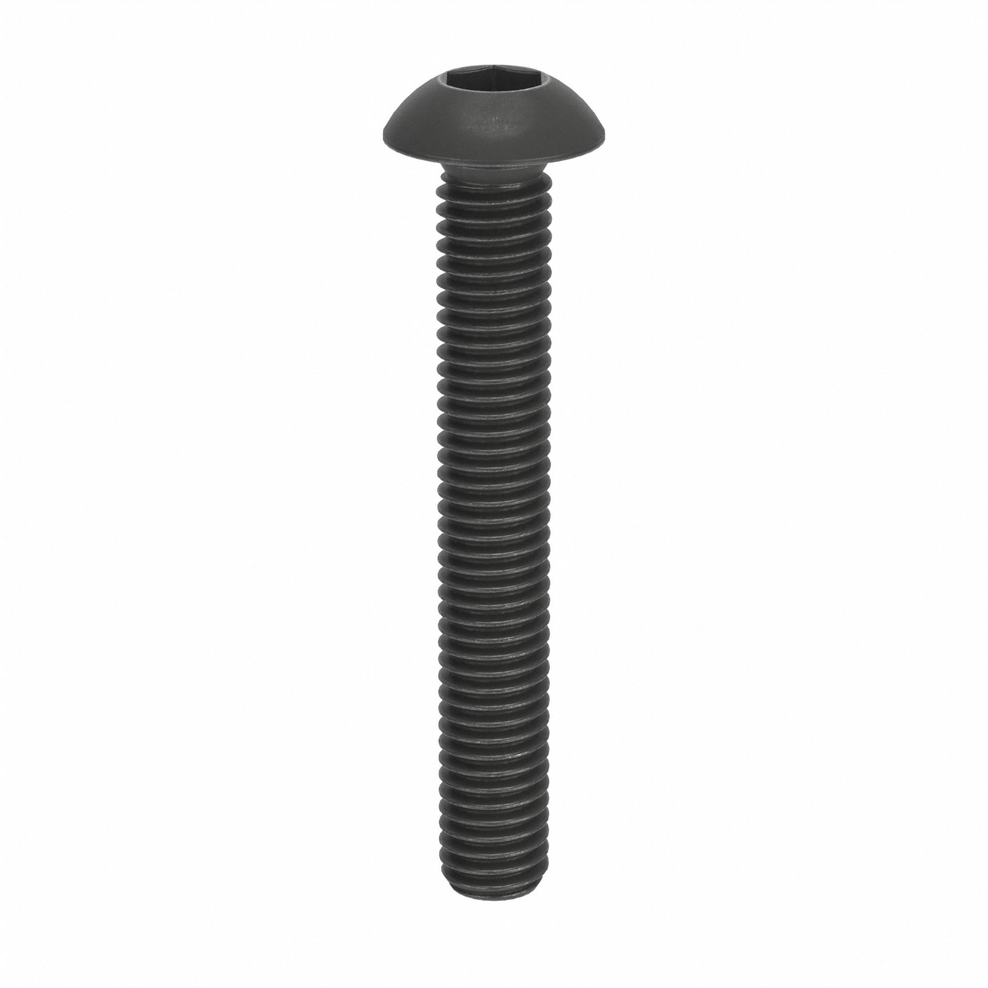 Socket Head Cap Screw: M5x0.80 Thread Size, 35 mm Lg, Button, Black Oxide, Alloy Steel, 100 PK