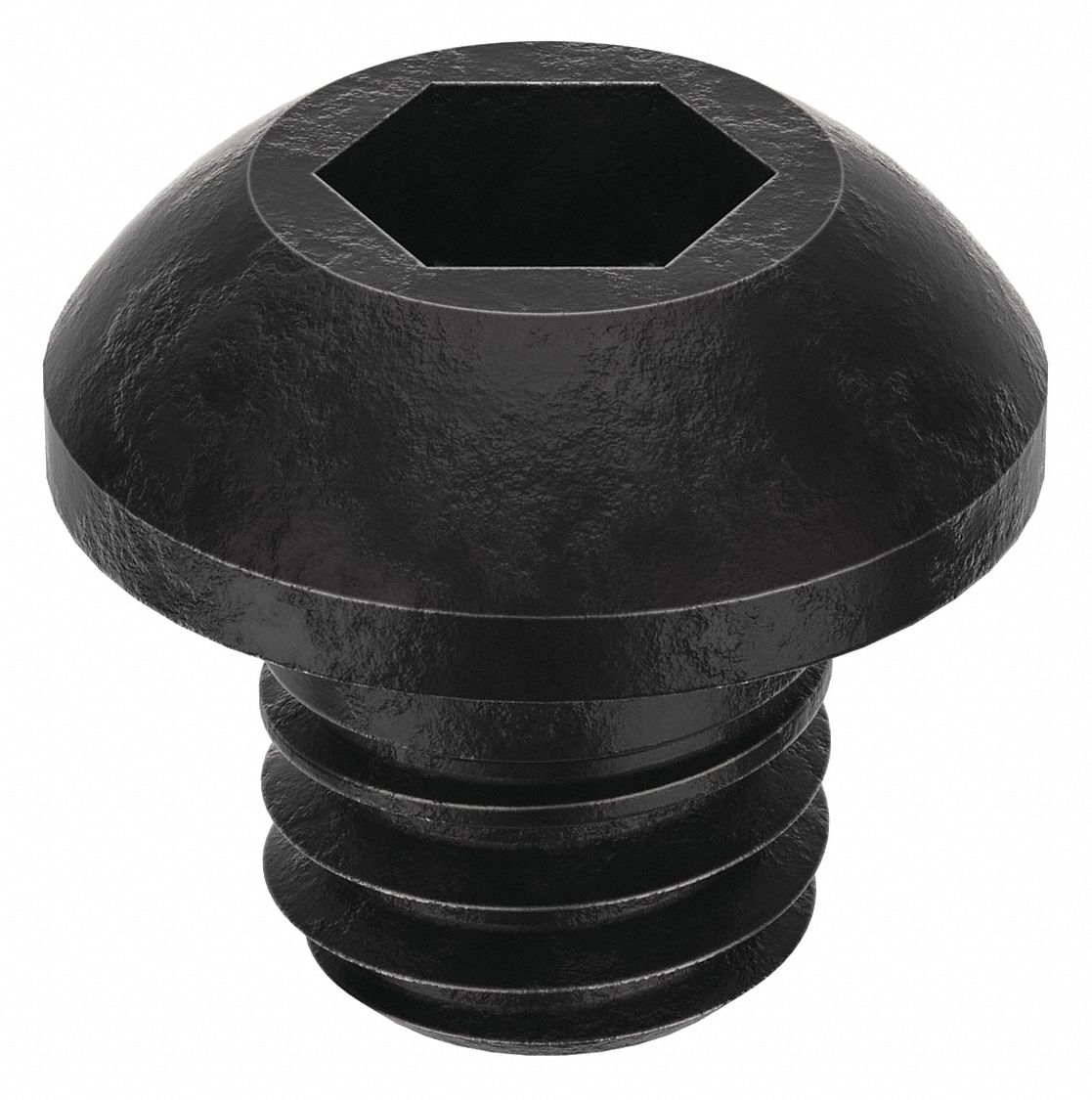 Socket Head Cap Screw: M6x1.00 Thread Size, 6 mm Lg, Button, Black Oxide, Alloy Steel, 100 PK