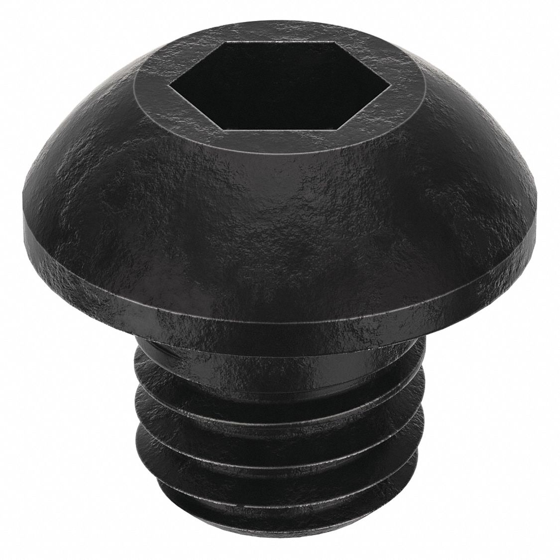 Socket Head Cap Screw: M8x1.25 Thread Size, 8 mm Lg, Button, Black Oxide, Alloy Steel, 100 PK