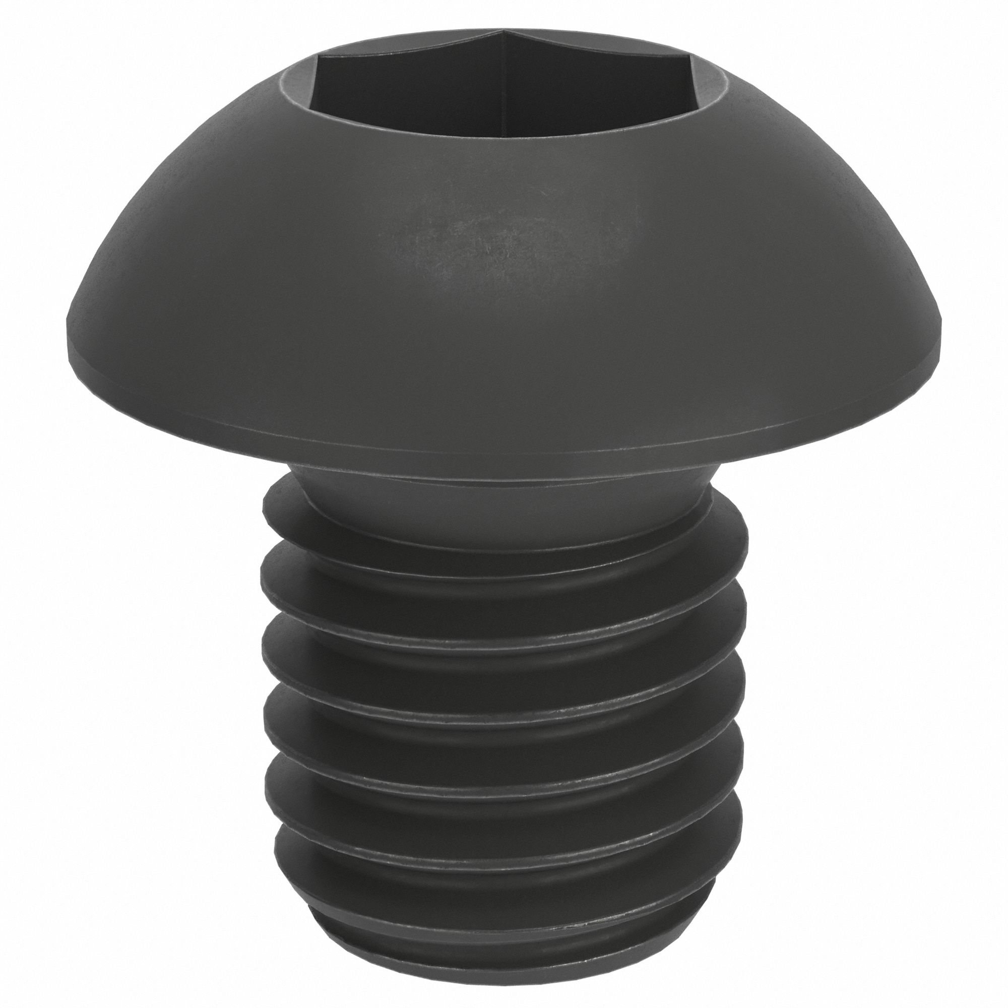 Socket Head Cap Screw: M8x1.25 Thread Size, 10 mm Lg, Button, Black Oxide, Alloy Steel, 100 PK