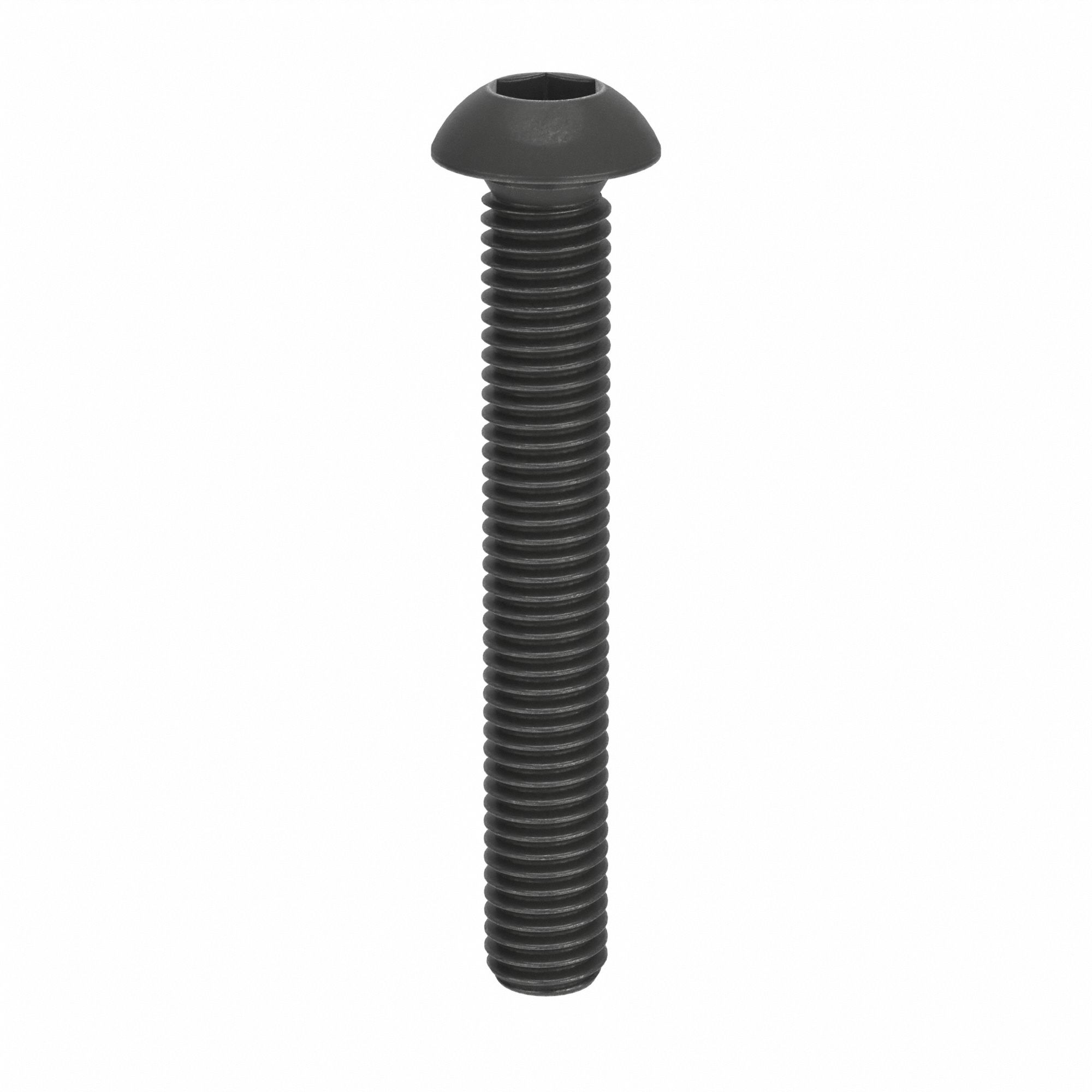 Socket Head Cap Screw: M8x1.25 Thread Size, 55 mm Lg, Button, Black Oxide, Alloy Steel, 100 PK