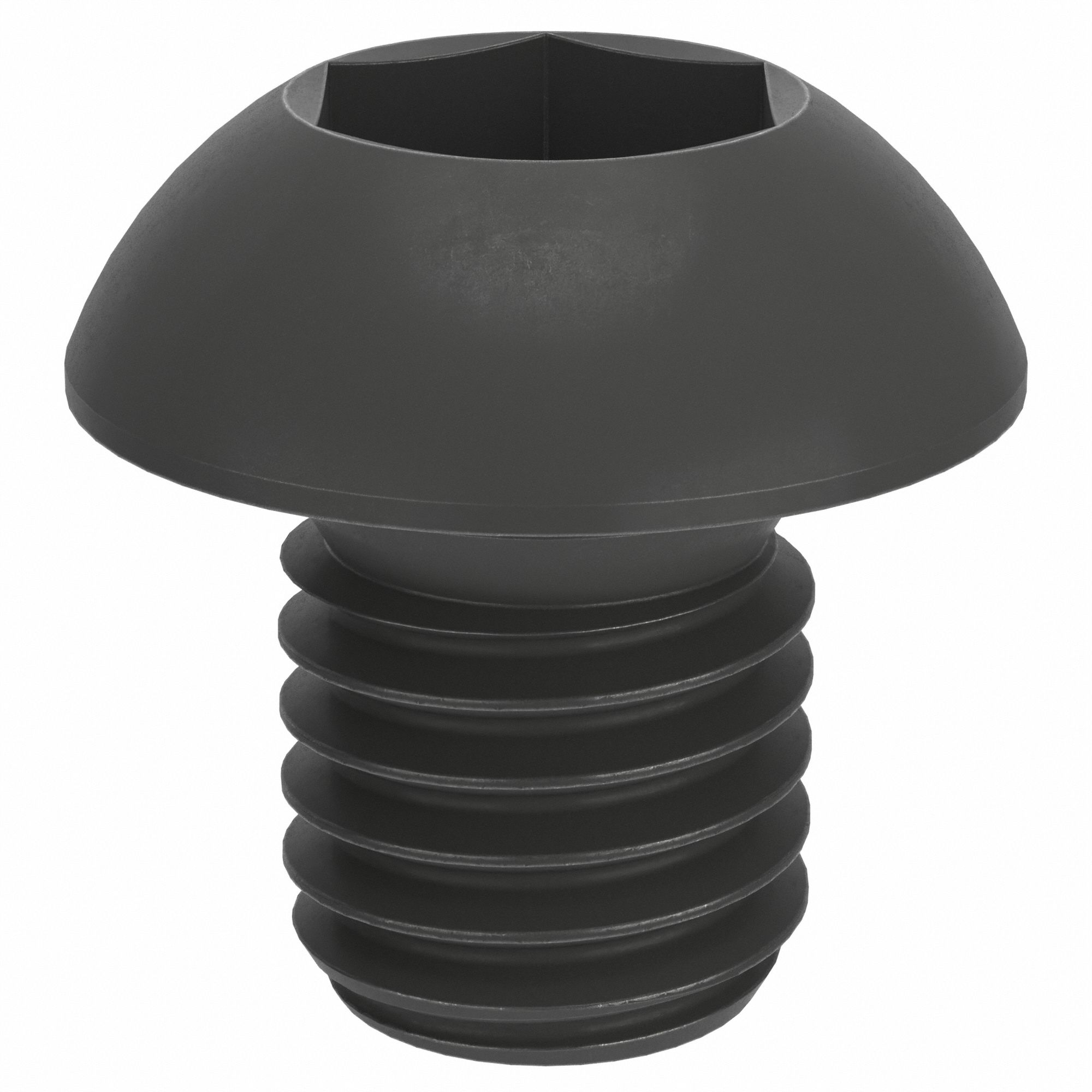 Socket Head Cap Screw: M10x1.50 Thread Size, 12 mm Lg, Button, Black Oxide, Alloy Steel, 100 PK