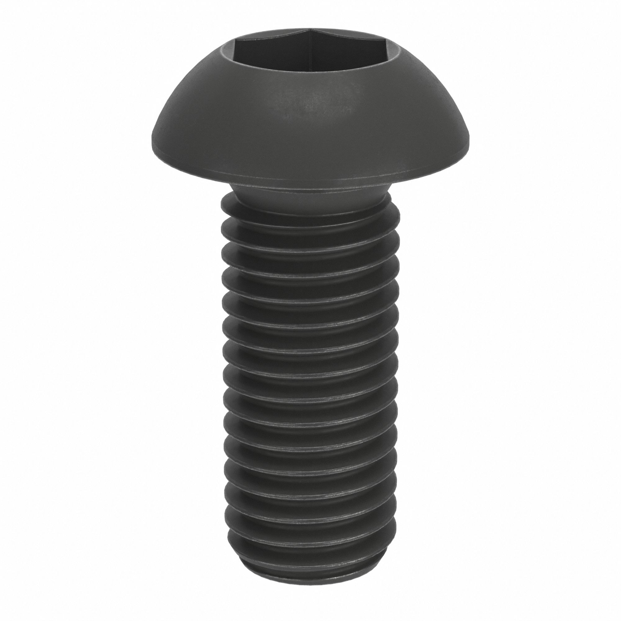 Socket Head Cap Screw: M12x1.75 Thread Size, 30 mm Lg, Button, Black Oxide, Alloy Steel, 50 PK